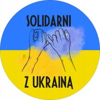 Naklejki UKRAINA SOLIDARNI Z UKRAINĄ FLAGA 50szt