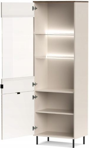 Witryna Szafka Stojąca Gablota do Salonu Regał - 194x63 cm Kaszmir Evo na Arena.pl