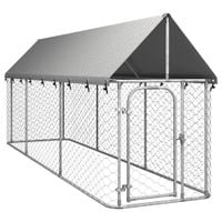 Kojec dla psa z zadaszeniem, 400 x 100 x 150 cm