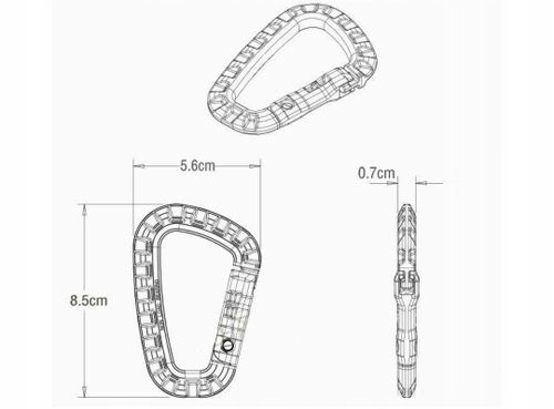 Karabińczyk ABS duży mocny D-Ring EDC survival HIT na Arena.pl