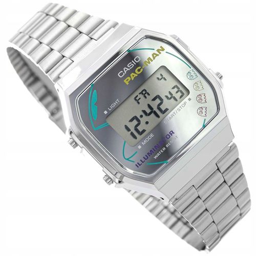 ZEGAREK CASIO A168WEPC-7AER VINTAGE COLLECTION x PAC-MAN RETRO SREBRNY na Arena.pl