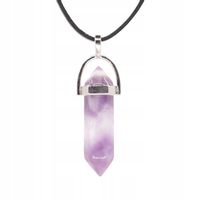 Wisiorek na rzemyku, kamień naturalny - Ametyst
