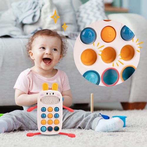Telefon Króliczek Sensoryczny Smartfon Edukacyjny z Dźwiękiem na Arena.pl