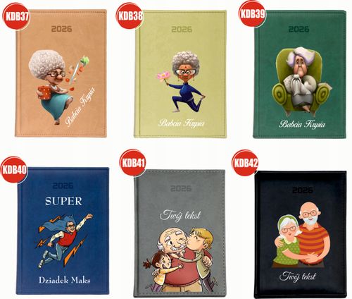 KALENDARZ A5 2026 DZIENNY ksiażkowy Z NADRUKIEM dla babci z imieniem na Arena.pl