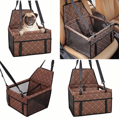 Transporter Dla Psa Do Auta - Brązowy Fotelik Podróżny na Arena.pl