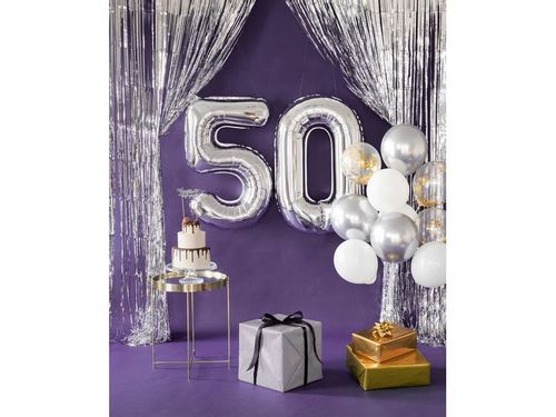 Kurtyna imprezowa, srebrna, 100 cm x 200 cm na Arena.pl