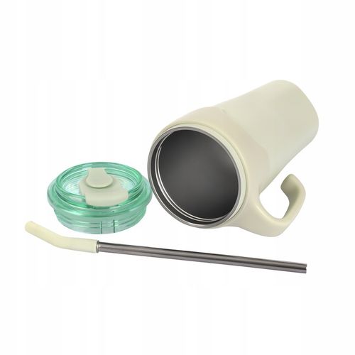 Kubek Termiczny Ze Słomką Majestic Sport Jelly 650 ml Zielony na Arena.pl