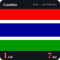 Karta eSIM Internet Gambia 1 GB na 7 dni - bez rejestracji