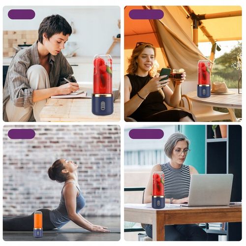 MINI MIKSER USB O POJEMNOŚCI 400 ML Z 6 OSTRZAMI, DO SMOOTHIE, NA PODRÓŻY na Arena.pl