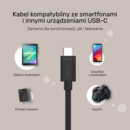 Unitek przewód USB Typ-C do USB Typ-C 2m na Arena.pl