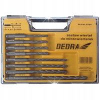 DEDRA WIERTŁA DO BETONU SDS+ ZESTAW 8 SZTUK 0704