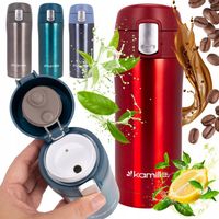 KUBEK TERMICZNY TERMOS STALOWY 100% SZCZELNY pojemny bidon KAMILLE 320 ml