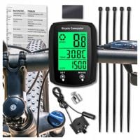 LICZNIK ROWEROWY 22 FUNKCJE PODŚWIETLANY WODOODPORNY Z TERMOMETREM IPX4 LED