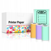 Kolorowe foliowe naklejki termiczne mini drukarki Phomemo T02 50mmx3,5m x3