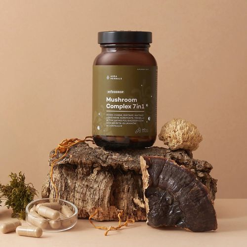 Aura Herbals Mycodrop, Mushroom Complex 7 w 1 - 60 kaps. na Arena.pl