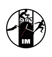 Zegar ścienny z płyty winylowej Triathlon IM 31.8