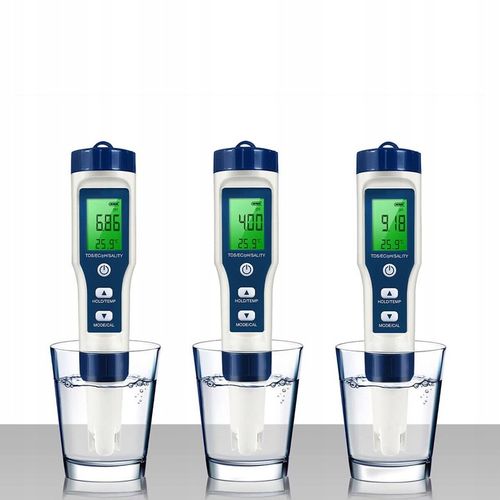 MIERNIK ELEKTRONICZNY TEMPERATURA TESTER PH/TDS/EC/SALINITY/ WODY TESTER na Arena.pl