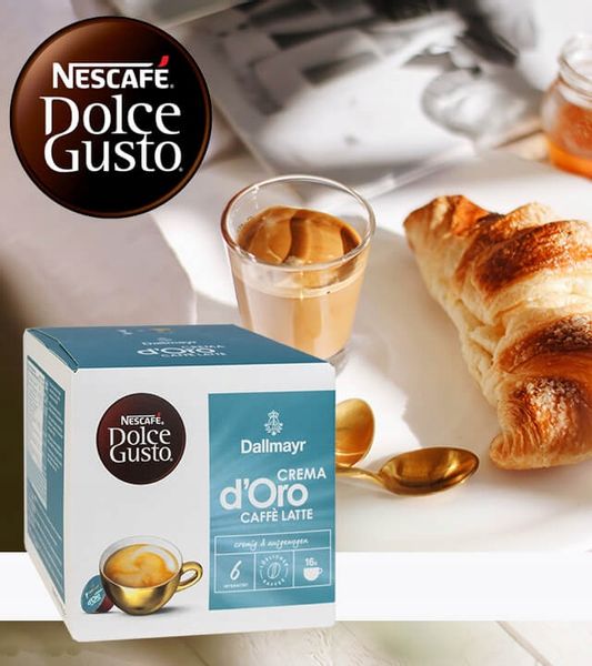 Kawa NESCAFE DOLCE GUSTO DALLMAYR CREMA D'ORO CAFFE LATTE 16 kapsułek zdjęcie 4