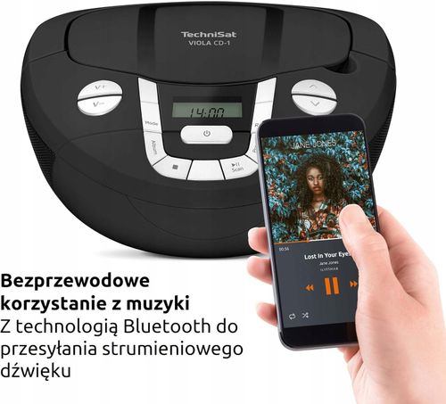 Radioodtwarzacz Boombox TECHNISAT Viola CD-1 Bluetooth Czarny na Arena.pl