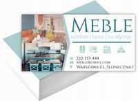 Wizytówki firmowe 200 szt RÓŻNE WZORY do wyboru MEBLE NA WYMIAR