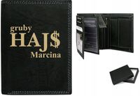 Portfel męski grawer POLSKI PRODUKT własny napis