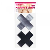 cross pattern nipple pasties (2 pack)