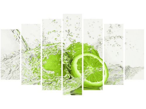 80CM 140CM OBRAZ 7 ELEM LIMONKA WODZIE ŚCIENNY na Arena.pl