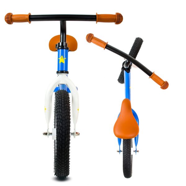 ROWEREK BIEGOWY NIEBIESKI POMPOWANE KOŁA 12" ŚWIECĄCE LED SOLIDNY JEŹDZIK zdjęcie 3