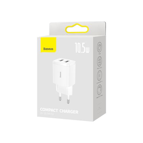 mała ładowarka sieciowa compact 2x usb 10.5w biały na Arena.pl