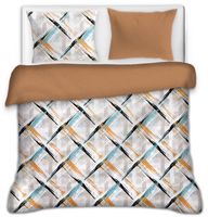 Pościel Flanelowa 200x220 Beżowo-brązowa 22633 200x220