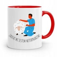 Kubek Czerwony Weterynarza Zaufaj Mi! Prezent Z Nadrukiem Ze Zdjęciem