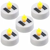 5x Lampa Solarna LED Świeca Tealight Płomień Mała