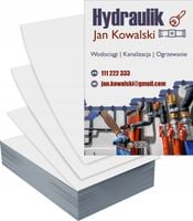 Ulotki A4 100 szt reklamowe firmowe HYDRAULIK imię nazwisko nazwa firmy