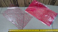 worek celofan 20x35 czerwone kwiaty 25szt