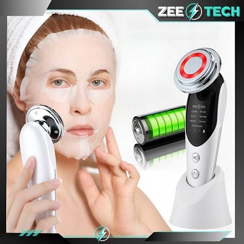 MEZOTERAPIA BEZIGŁOWA 7w1 MASAŻER DO TWARZY ELEKTRYCZNY EMS LIFTING LED na Arena.pl