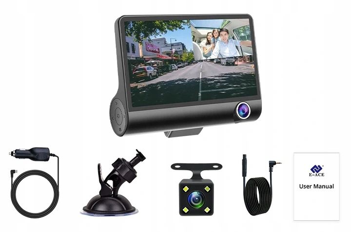 REJESTRATOR JAZDY 3 KAMERY+KAMERA COFANIA FULLHD zdjęcie 11