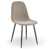 Krzesło sztruksowe Monica taupe czarne nogi kuchnia salon jadalnia