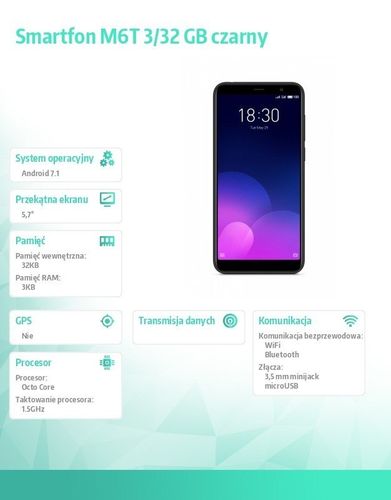 Smartfon M6T 3/32 GB czarny na Arena.pl