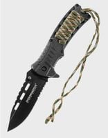 Nóż składany Bushcraft 4w1 Dominator krzesiwo, linka