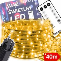WĄŻ ŚWIETLNY LED IP67 40M GRUBY BIAŁY CIEPŁY ZEWNĘTRZNY WODOODPORNY OZDOBNY