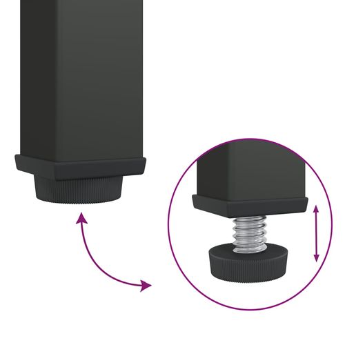 Szafka, czarna, 70x35x70 cm, szkło i stal na Arena.pl