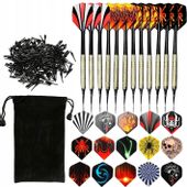 ZESTAW 12 RZUTKI LOTKI DART 100 GROTÓW + 42 PIÓRKA