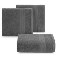 Ręcznik frotte z bordiurą KAYA 50X90 stalowy