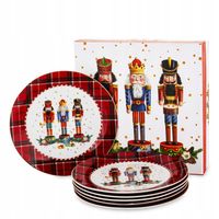 6 x Talerz Świąteczny Komplet Talerzy Zestaw Boże Narodzenie Święta