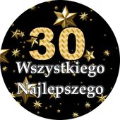 Opłatek na tort Urodziny Babeczka Znak Zakazu 40 50 60 Tekst Gratis