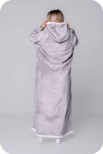 KOC BLUZA Oversize do Kostek Gruba KOCOBLUZA XXL SZARA Futrzak Bluzo na Arena.pl