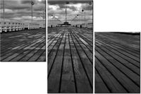 60 90CM OBRAZ 3 ELEM SOPOT MOLO ŚCIENNY DRUK PŁÓTNO