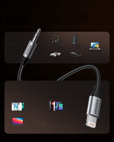 innostyle kabel aux do iphone przejściówka adapter lightning mini jack 1m na Arena.pl