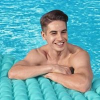 BESTWAY DMUCHANY MATERAC DO PŁYWANIA WODY BASENU PLAŻOWY ZWIJANY 213x86CM