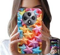 ETUI DO OPPO RENO12 F / 12FS 5G - KOLOROWE GWIAZDKI GWIAZDA FUTERAŁ +FOLIA